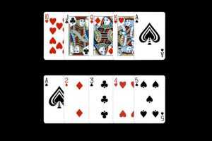 Стрит с тузом и двойкой в покере: сила комбинации